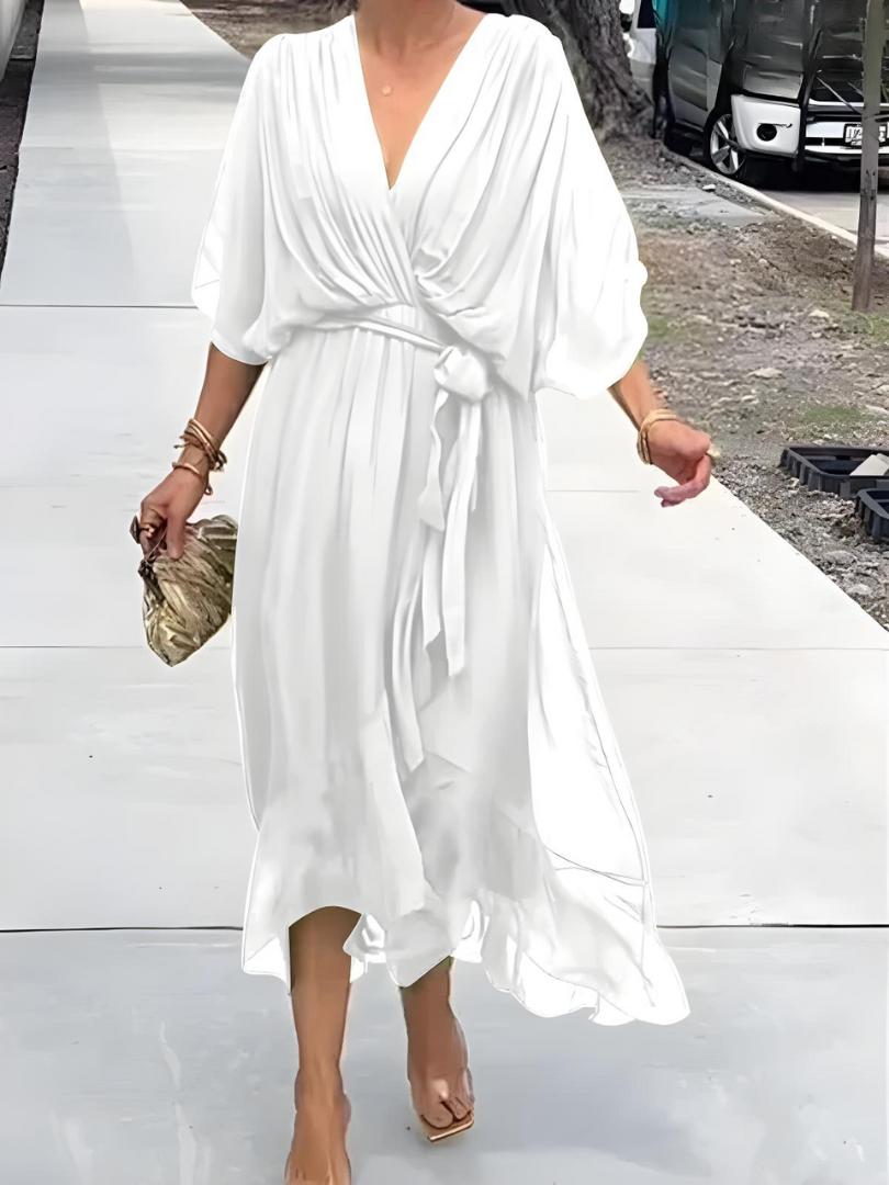 Alicea - Elegant Irregular Maxi Dress
