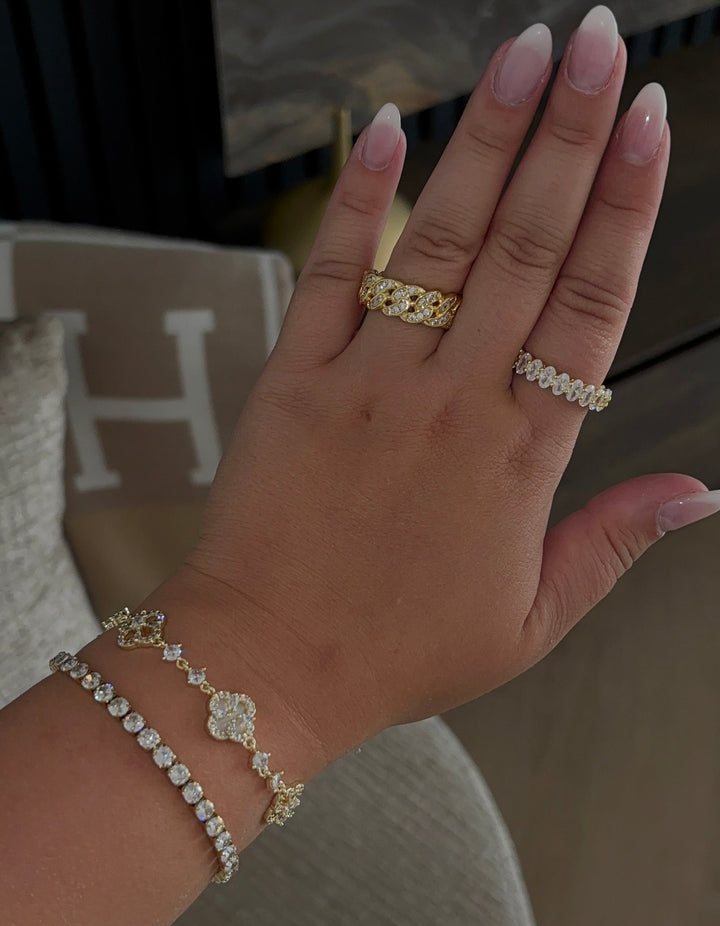 Gold Eterna Glow Ring | 925 Sterling Silver