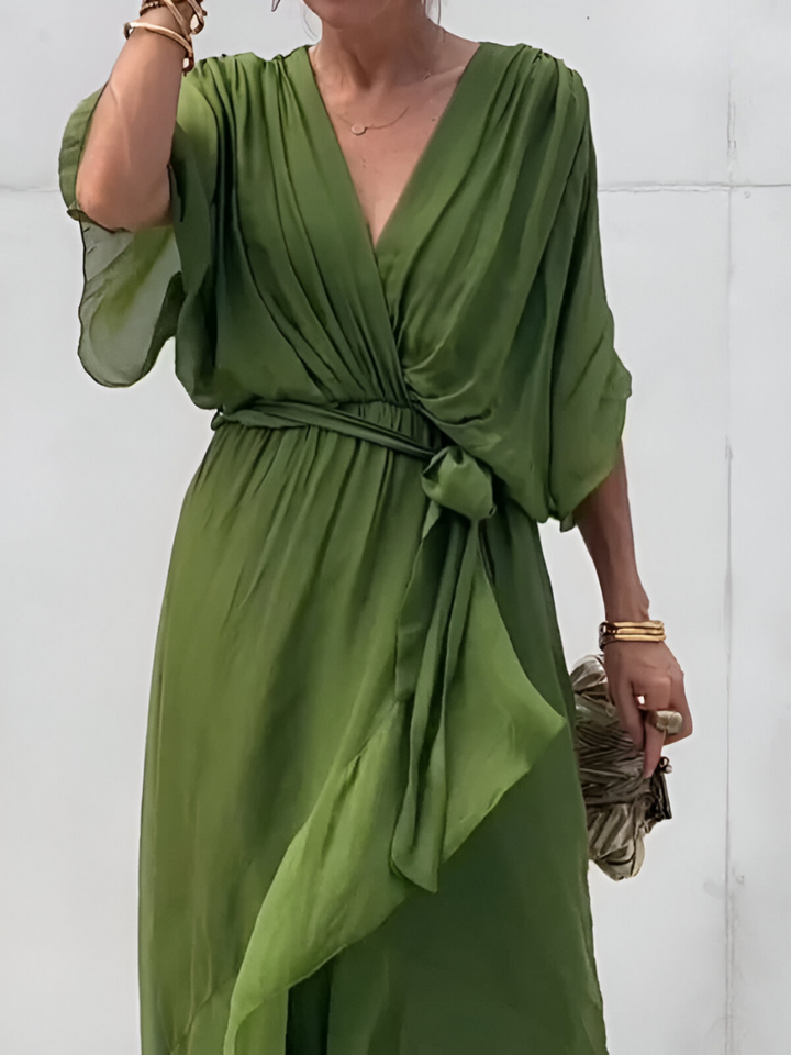 Alicea - Elegant Irregular Maxi Dress