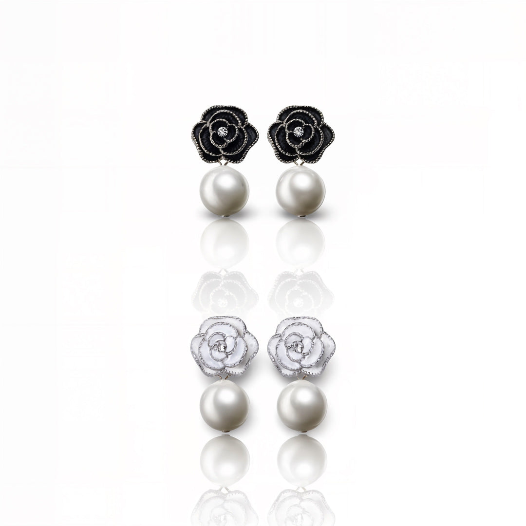 Pearl Camelia Earrings