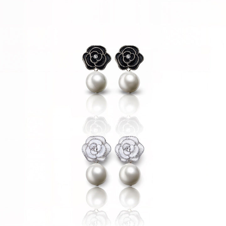 Pearl Camelia Earrings