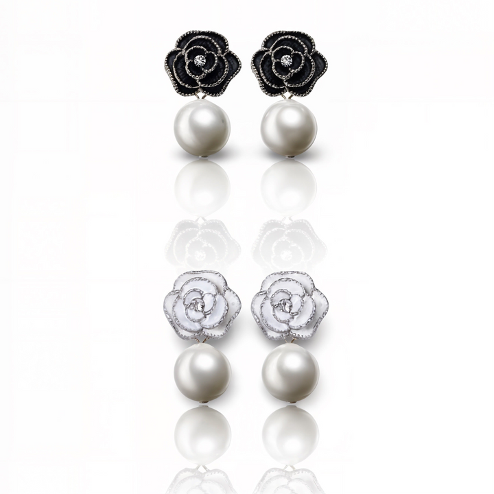 Pearl Camelia Earrings