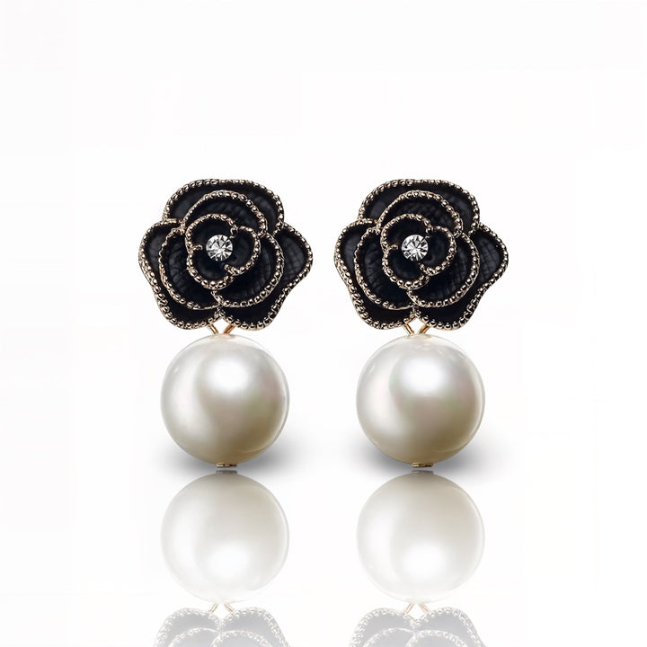 Pearl Camelia Earrings