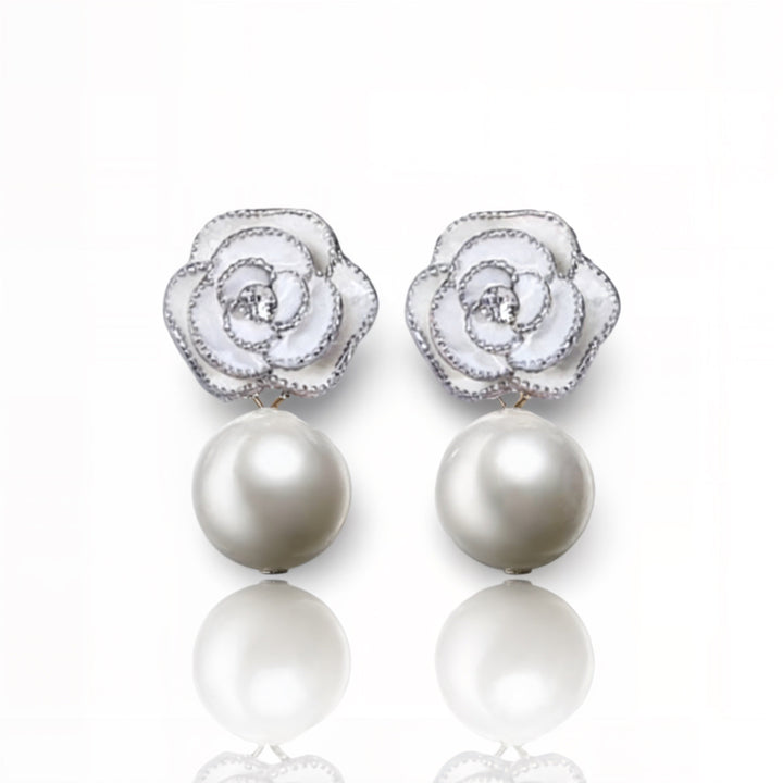 Pearl Camelia Earrings
