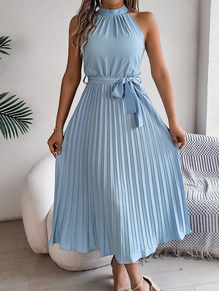 Kelina - Pleated Waist Retro Dress