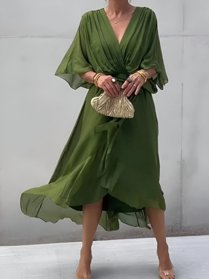 Alicea - Elegant Irregular Maxi Dress